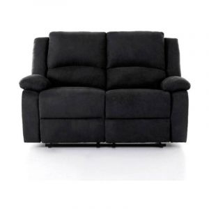 Paris Prix - Canapé de Relaxation Microfibre 'Polo' 143cm Noir