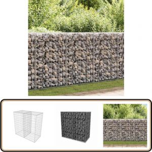 Vidaxl - Panier de gabion Acier galvanis&eacute; 100x50x100 cm - Panneau De Cloture - Cl&ocirc;ture M&eacute;tallique - Cl&ocirc;ture Rigide - Gabions - D&eacute;coration Ext&eacute;rieur