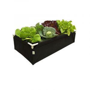Jardini&egrave;re en feutre g&eacute;otextile noir GREENCUBE - Bac de 122x122x46cm - Tube PVC &Oslash;20