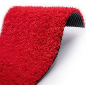 Gazon artificiel Expo class&eacute; feu - Rouge - 22 mm - Rouleau de 2m x 3m