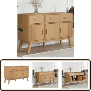 Buffet OLDEN marron 114x43x73,5 cm bois massif de pin - Buffet - Armoire De Rangement - Meuble Tv - Mobilier Scandinave - Meuble Entr&eacute;e