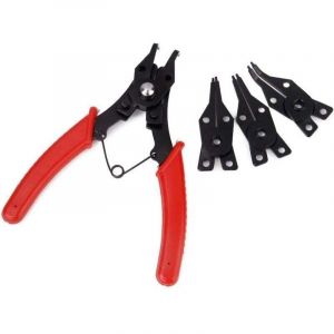 Pinces &agrave; circlip,4-en-1 Pince pour Anneau Elastique Combinaison Conservant Circlip Ensemble