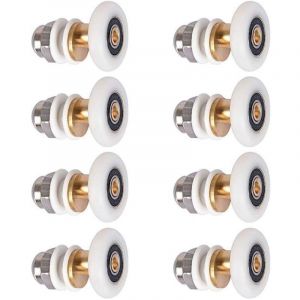 Porte de douche - Roulette pour porte de douche Roulettes coulissantes Porte Rouleau Roue de secours 8pcs 23mm