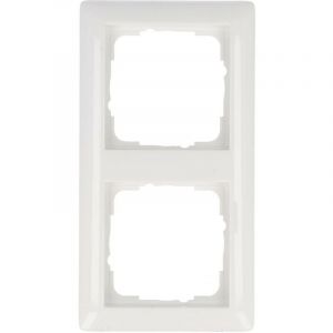 Cadre de finition 2 postes System 55 blanc pur brillant