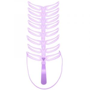 Shaper de sourcil sans couture pratique, mod&egrave;le de sourcil en plastique, pochoir de mise en forme de sourcil pratique pour fille-violet - Sollbry