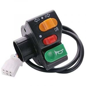 Bouton Moto Phare,LED Moto Interrupteur Guidon Bouton Moto On/Off 3 en1,clignotant moto led, &eacute;Tanche Klaxon,Phare Antibrouillard,Multifonction Bouton