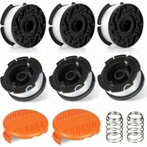 10 Pack Bobine Fil Coupe Bordure Compatible avec Black et Decker Coupe Bordures, Bobine de Fil Debroussailleuse(6 Fil Coupe Bordure,2 Couvercle,2
