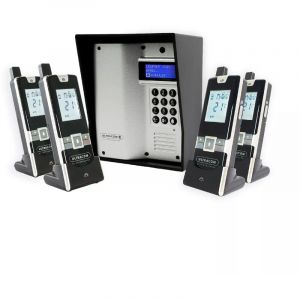 Interphone autonome 100% sans-fil longue distance (600m de portée) - UltraCOM3 + 4 combinés 'simple à installer'