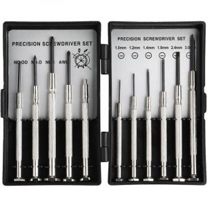 Tournevis de pr&eacute;cision 11 en 1 &ndash; mini tournevis avec embout magn&eacute;tique, set de tournevis lunettes pour r&eacute;paration de montres, t&eacute;l&eacute;phones et appareils