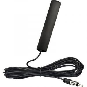 Antenne Autoradio Voiture Brise Collante Adaptateur Fiche DIN avec 3m C&acirc;ble Compatible avec Auto Camion V&eacute;hicule SUV Jeep FM AM Radio Amplificateur