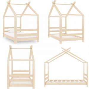 Vidaxl - Cadre de lit d'enfant Bois de pin massif 70x140 cm - Lit Bébé - Lit Enfant - Lit Design - Lit Cabane - Mobilier Enfant - Home & Living