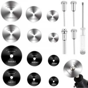 Dischi da taglio da 17 pezzi per accessori Dremel, mini trapano rotativo HSS multifunzionale per Dremel, per tagliare metallo, legno, plastica e