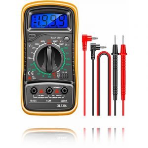 Multim&egrave;tre num&eacute;rique Voltm&egrave;tre - Multim&egrave;tre num&eacute;rique - Voltm&egrave;tre avec double fusible - Multim&egrave;tre portable avec &eacute;cran lcd Tension ac/dc/dc,