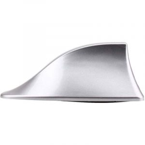 Antenne Requin Antenne D'aileron de Requin Universelle , XU,Antenne de Voiture avec AM FM Radio Signal Base &eacute;tanche (Argent) - KZQ
