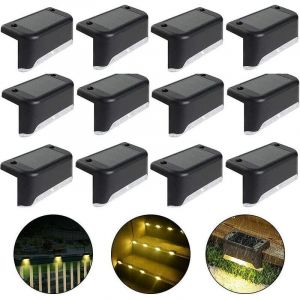 Lampe de clôture solaire étanche, lumière de pont solaire, lampe d'escalier, lampes solaires de jardin LED IP65 pour clôtures d'escalier de patio