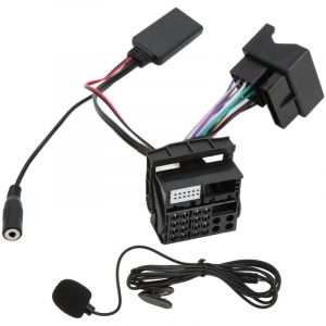 12Pin Bluetooth 5.0 Aux Cble Audio Adaptateur Microphone Remplacement Mains Libres pour Peugeot 207 307 407 308
