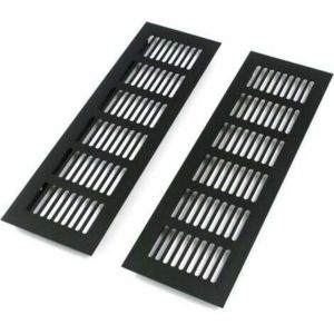 Grille A&eacute;ration Aluminium 2 Pi&egrave;ces Grille d'Aeration Grille de Ventilation Rectangulaire Grille d'Aeration en Alliage Grille Da&eacute;ration Ext&eacute;rieure