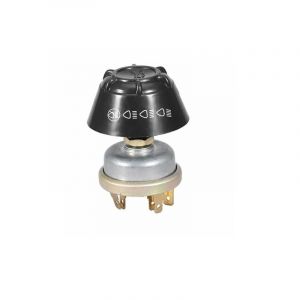 Aiperq - Commutateur Tracteur, 12V étanche lumière/commutateur de klaxon bouton-poussoir en métal pour tracteur Massey Ferguson (argent + noir)