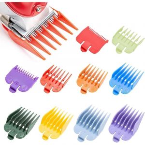 10 Guide Ensemble Peigne pour wahl, Peignes de Guidage, Sabot Tondeuse pour Accessoires de Tondeuse de Rechange, Coupe est de 1.5-25 mm Convient &agrave;