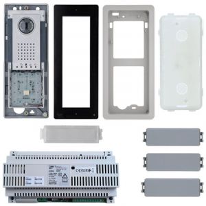 BPT - Kit de base installation Visiophone couleur platine de rue thangram syst&egrave;me &agrave; 2 fils