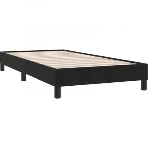 Cadre de lit sans matelas noir 90x210 cm velours vidaXL