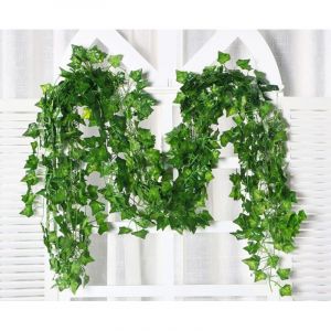 Lot de 6 Guirlandes Vigne Artificielle 2,2 m, Plante Retombante Feuilles pour D&eacute;coration Mur Int&eacute;rieur Ext&eacute;rieur