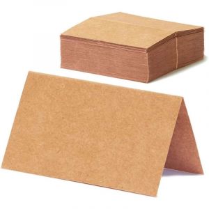 Lot de 60 Brun Marque Place Mariage 9x10cm Cartons de nom de Table Nom d'Invit&eacute; Porte Nom Table Bapt&ecirc;me Cartons Placement Cartes de Nom Anniversaire
