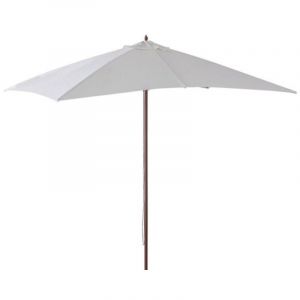 Parasol en bois Parasol de jardin 3x3 mt e'cru re'alise' en une seule pie'ce et livre' sans socle
