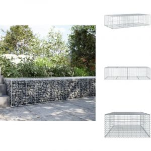 Vidaxl - Panier gabion avec couvercle 200x100x50 cm fer galvanisé - Panier Gabion - Paniers Gabion - Mur En Gabion - Gabion