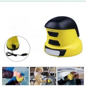Grattoir &agrave; Glace pour Voiture,grattoir &agrave; Glace &eacute;lectrique, Chargement USB,hiver,d&eacute;givreur de Neige pour Pare-Brise de Voiture,Jaune