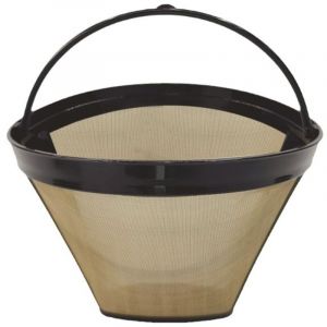 BEBUSINGOTO Filtre Cafe Reutilisable, Filtre Permanent, Filtre Universel Cafetiere, 100 Mailles Filtre &agrave; Caf&eacute;, Acier Inoxydable 304, avec Poign&eacute;e,