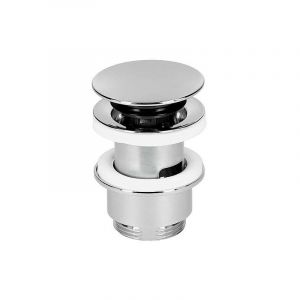 Bonde Klicker/fixe plaque chrome, diam. 63 mm L 30-45 mm, avec trop-plein