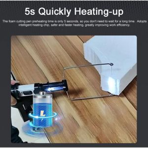 Eosnow Coupe-mousse portable sans fil, stylo &agrave; fil chaud, kit d'outils de d&eacute;coupe de polystyr&egrave;ne, gravure multifonctionnelle, chauffage en 5