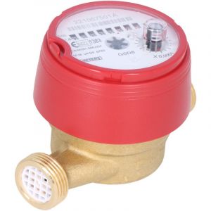 Compteur d'eau BMETERS GSD8-RFM, 1/2 pouce DN15 1,6 m3/h eau chaude, raccordement 3/4 pouce, R100/R50