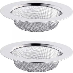 Memkey - 2PCS Filtre à Évier en Acier Inoxydable, Filtre de Vidange de 11,5 cm, Crépine d'évier, Tamis d'évier, Crépine d'évier de Cuisine npterbl