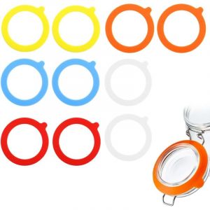 CCYKXA Lot de 10 Joint Bocaux En Silicone, Interchangeables Joint Bocaux, Caoutchouc Bocaux Pour Couvercle &agrave; Pince En Verre