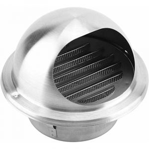 Grille Ventilation Hotte Sortie d'a&eacute;ration Rond Grille de Ventilation en INOX Conduit A&eacute;rateur avec Un Filet Anti-Insectes,80mm