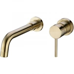 Robinet ext&eacute;rieur Robinets de lavabo dissimul&eacute;s en laiton M&eacute;langeur chaud / froid tr&egrave;s r&eacute;pandu, or bross&eacute;