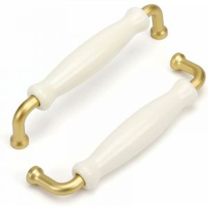 Gabrielle 10pcs poign&eacute;e de meubles dor&eacute; chaud poign&eacute;e de meubles de cuisine poign&eacute;e de meubles vintage coiffeuse poign&eacute;e blanche armoire poign&eacute;e en