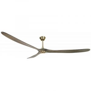 Klassfan - Le super destratificateur et ventilateur hvls Ouray, 223 Cm design laiton pales grises , wifi thermostat.