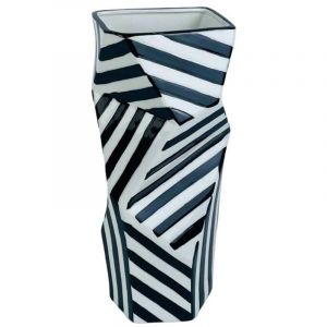 Pier Import - Vase destructuré blanc et noir H31 cm