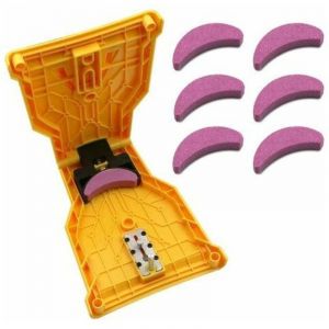 Aff&ucirc;teuse de cha&icirc;ne de tron&ccedil;onneuse, pierre &agrave; aiguiser, aff&ucirc;teur de cha&icirc;ne rapide, outil de travail du bois, kit d'aff&ucirc;teur de cha&icirc;ne avec 6 pierres