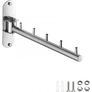 Shining House - Mural pour V&ecirc;tements Cintre &agrave; V&ecirc;tements en Acier Inoxydable avec Bras Pivotant &Eacute;tendoir Mural Cintre &agrave; V&ecirc;tements Suspendu