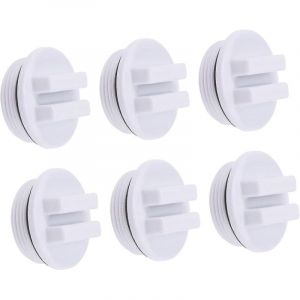 Alovez - Lot de 6 bouchons antigel pour piscine gonflable, pour spa, écumoire, adaptateur de vidange de piscine, bouchon fileté