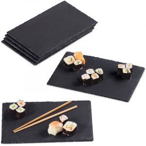 Assiettes en ardoise lot de 12 Planches en ardoise 30x20 cm Plateau de fromage ardoise