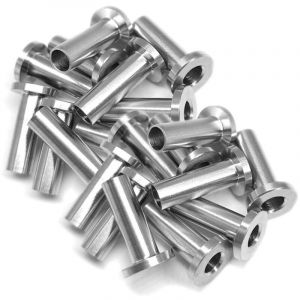 Sollbry - 20 Pcs Manchons de Protection en Acier Inoxydable pour Garde-corps de Câble 3/16 Pouce Poteaux en Bois, Balustrade de Bricolage