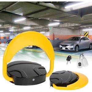 Wolketon Barriere de Parking Rabattable Controle a Distance 15m Verrou de Stationnement Telecommande Systeme deAlarme Intelligent Integre