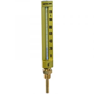 Thermom&egrave;tre industriel droit - 15x21 - Grand mod&egrave;le 200mm Sonde long 63mm - de 0 &agrave; 120&deg;C