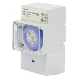 Horloge Modulaire, 110-230V SUL181H Interrupteur à Minuterie, Horloge Modulaire pour Chauffe Eau, Minuterie Mécanique Étanche Programmable 24H, pour