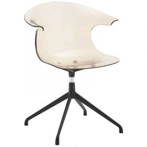 Chaise de Bureau Transparente Moderne Chaise Bureau d'ordinateur en Acrylique Siege de Bureau Ergonomique Pivotant à 360°pour Bureau, Kaki